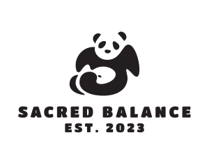 Lazy Panda Bear logo design