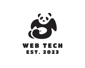 Lazy Panda Bear logo design