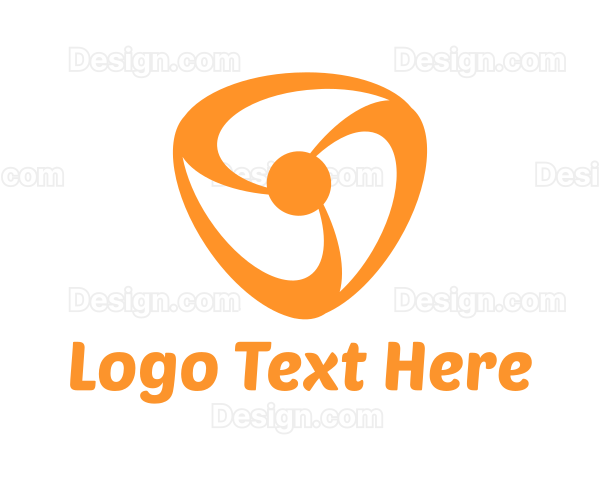 Orange Fan Propeller Logo
