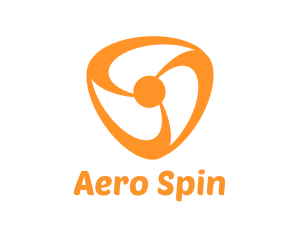 Orange Fan Propeller logo design