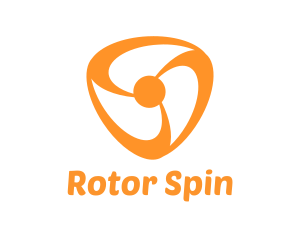 Orange Fan Propeller logo