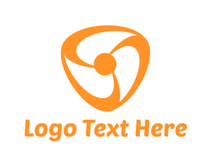 Rotate - Orange Fan Propeller logo design