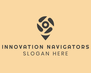 Location Pin Navigation logo design