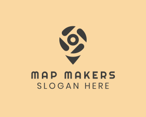 Location Pin Navigation logo design