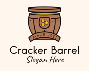 Fermented Honey Barrel logo design