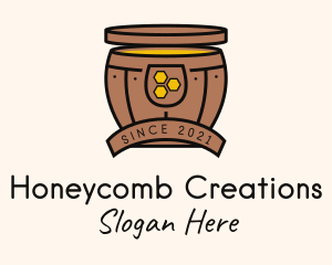 Fermented Honey Barrel logo design