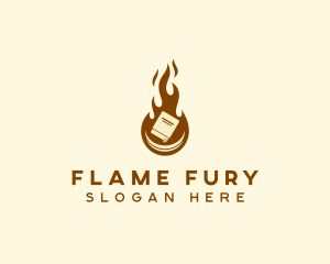 Book Writing Flame Author logo design