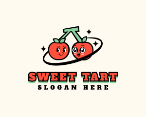 Retro Cute Cherry logo design