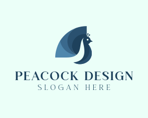 Wildlife Peacock Bird logo