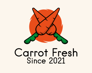 Orange Carrot Vegetable logo design