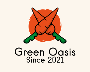 Orange Carrot Vegetable logo design