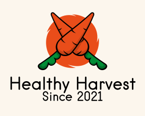 Orange Carrot Vegetable logo design
