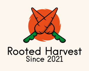 Orange Carrot Vegetable logo design