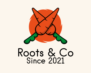 Orange Carrot Vegetable logo design