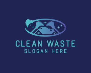 Home Cleaning Mop logo design