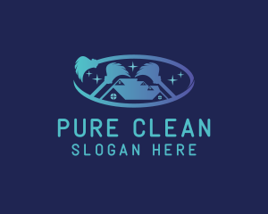Home Cleaning Mop logo design