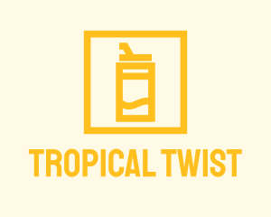 Yellow Tropical Juice logo design