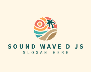 Tropical Summer Beach logo design