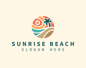 Tropical Summer Beach logo design