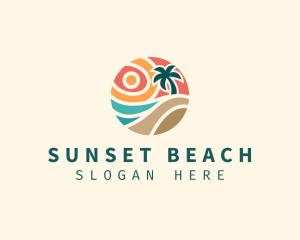 Tropical Summer Beach logo design