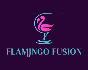 Tropical Avian Flamingo  logo