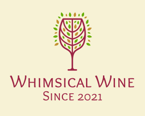 Organic Wine Glass logo design