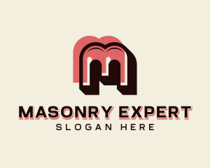 Retro Brand Letter M logo design