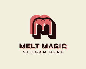 Retro Brand Letter M logo design