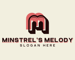 Retro Brand Letter M logo design