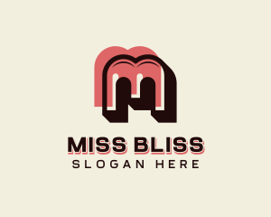 Retro Brand Letter M logo design