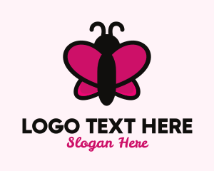 Cute Cartoon Butterfly logo