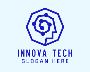 Human Tech Circuit logo design