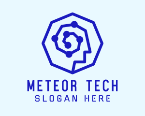 Human Tech Circuit logo design