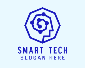 Human Tech Circuit logo design