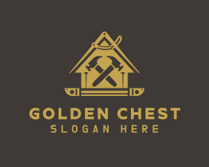 Golden House Repair logo design