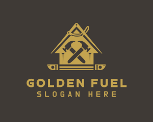 Golden House Repair logo design