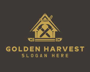 Golden House Repair logo design