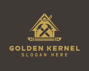 Golden House Repair logo design