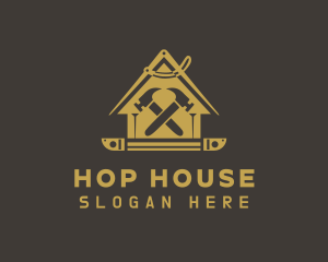 Golden House Repair logo design