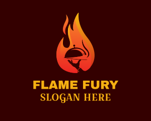 Gourmet Restaurant Flame logo design