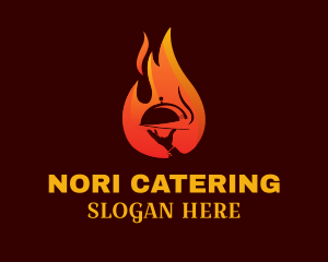 Gourmet Restaurant Flame logo design