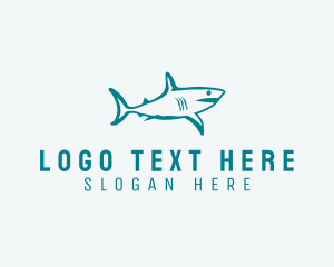 Powerful - Shark Aquarium Wildlife logo design