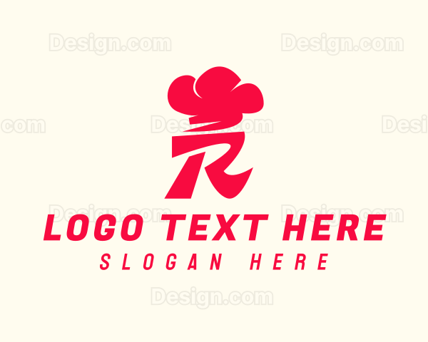 Red Chef Toque Letter R Logo