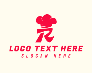 Red Chef Toque Letter R logo