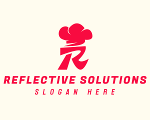 Red Chef Toque Letter R logo design