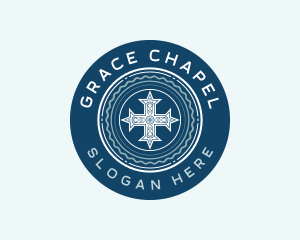 Christian Chapel Church Cross logo