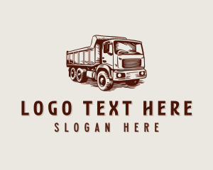 Dump Truck Construction Vehicle logo