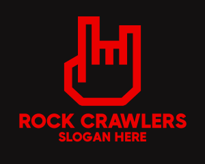 Red Rock Hand Band logo design