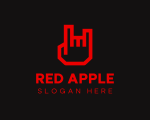 Red Rock Hand logo design