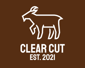 Simple Farm Goat logo design